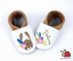 Krabbelschuhe "Boho-Hase"